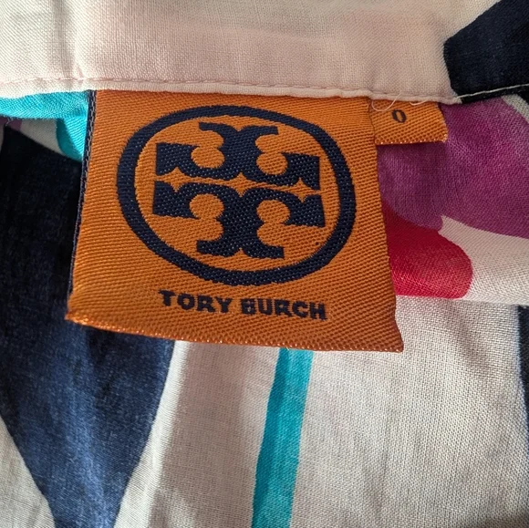 Tory Burch Tulip Print Cotton Tunic Size 0 - Picture 9 of 12